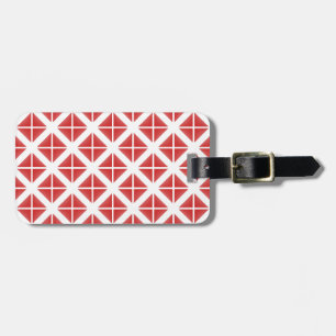 Red Trendy Triangle Pattern Gepäckanhänger