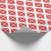 Red Trendy Triangle Pattern Geschenkpapier (Ecke)