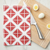 Red Trendy Triangle Pattern Geschirrtuch (Viertel Falte)