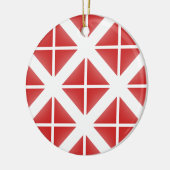 Red Trendy Triangle Pattern Keramikornament (Links)