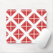 Red Trendy Triangle Pattern Mousepad (Mit Mouse)