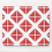 Red Trendy Triangle Pattern Mousepad (Vorne)