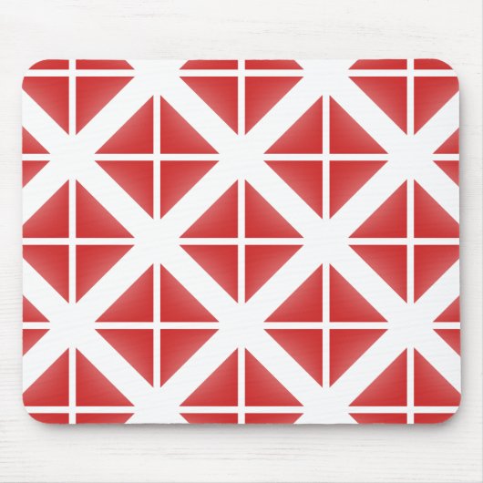 Red Trendy Triangle Pattern Mousepad (Vorne)