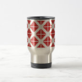 Red Trendy Triangle Pattern Reisebecher (Mittel)