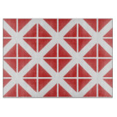 Red Trendy Triangle Pattern Schneidebrett (Vorderseite)