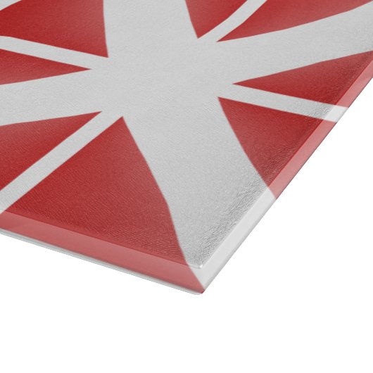 Red Trendy Triangle Pattern Schneidebrett (Ecke)