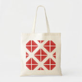 Red Trendy Triangle Pattern Tragetasche (Vorne)