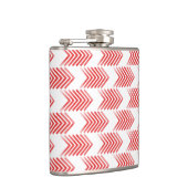 Red Tribal Arrow Pattern Flachmann (Rechts)