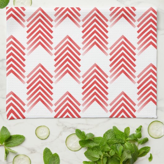 Red Tribal Arrow Pattern Geschirrtuch (Gefaltet)