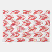 Red Tribal Arrow Pattern Geschirrtuch (Horizontal)
