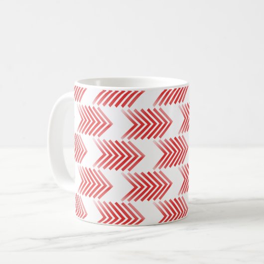Red Tribal Arrow Pattern Kaffeetasse (Vorderseite Links)