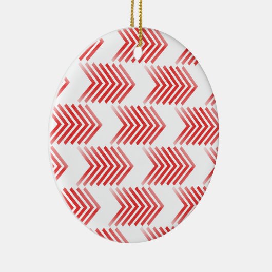 Red Tribal Arrow Pattern Keramikornament (Rechts)