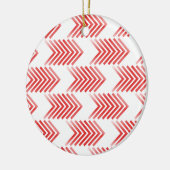 Red Tribal Arrow Pattern Keramikornament (Links)