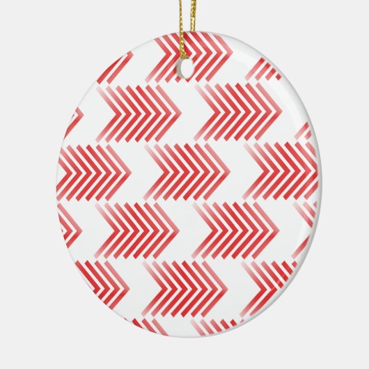 Red Tribal Arrow Pattern Keramikornament (Links)