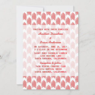 Red Tribal Arrows Wedite Invite Einladung