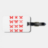 Red Tribal Butterfly Ornamental Gepäckanhänger (Rückseite horizontal)