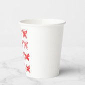 Red Tribal Butterfly Ornamental Pappbecher (Links)