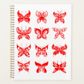 Red Tribal Butterfly Ornamental Planer (Vorderseite)