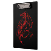 Red Tribal Dragon Black Klemmbrett (Links)