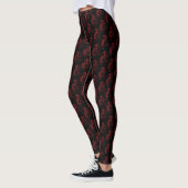 Red Tribal Dragon Black Leggings (Links)