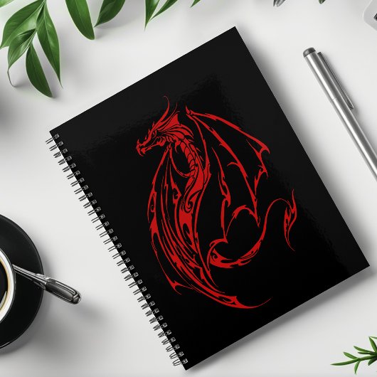 Red Tribal Dragon Black Planer