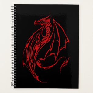 Red Tribal Dragon Black Planer
