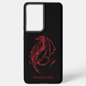 Red Tribal Dragon Black Samsung Galaxy Hülle (Rückseite)