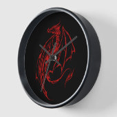 Red Tribal Dragon Black Uhr (Winkel)