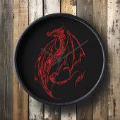 Red Tribal Dragon Black Uhr