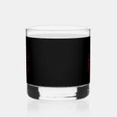 Red Tribal Dragon Black Whiskyglas (Links)