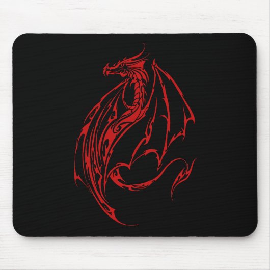 Red Tribal Dragon Mousepad (Vorne)