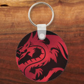 Red Tribal Dragon Schlüsselanhänger (Vorderseite)