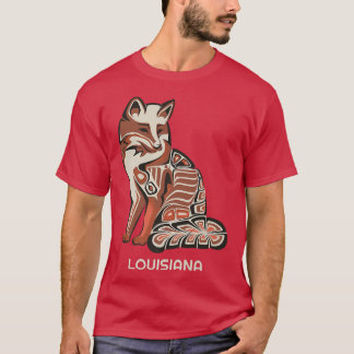 Red Tribal Fo Louisiana Native American Artwork T-Shirt