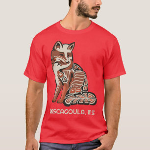 Red Tribal for Pascagoula Native American Artwork T-Shirt