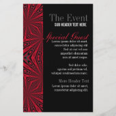 Red Tribal Funky Party Music Club Event Flyer (Hinten)