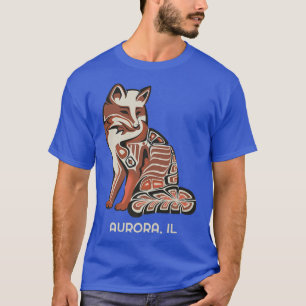Red Tribal Fur Aurora Kunstwerk T-Shirt