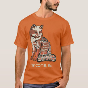 Red Tribal für Macomb Native American Artwork Styl T-Shirt