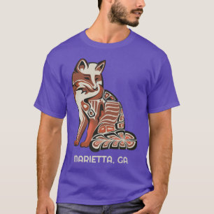 Red Tribal für Marietta Georgia National American T-Shirt