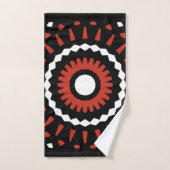 Red Tribal Mandala Badhandtuch Set (Handtuch)