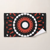 Red Tribal Mandala Badhandtuch Set (Handtuch)