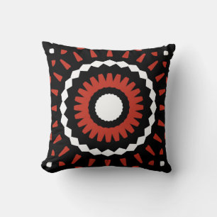 Red Tribal Mandala Kissen