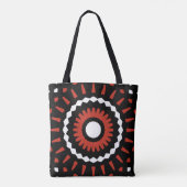 Red Tribal Mandala Tasche (Rückseite)