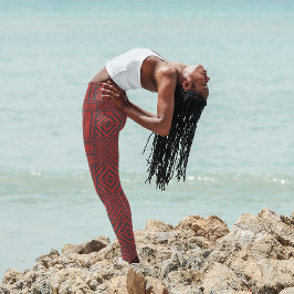 Red Tribe Capri Leggings