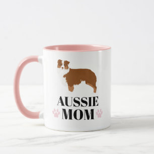 Red Tricolate Aussie Mama Foto Tasse