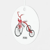 Red Tricycle Girls Christmas Ornament (Vorderseite links)