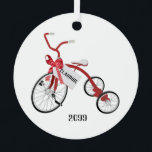 Red Tricycle Girls Christmas Ornament<br><div class="desc">Red Tricycle Girls Weihnachtsschmuck. Tricycle von Claudine Boerner. Akzent verwendet beim zeichn unter CC0-Lizenz freigegeben.</div>