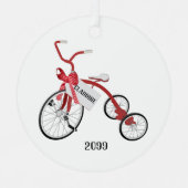 Red Tricycle Girls Christmas Ornament (Vorderseite)