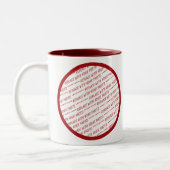 Red Trimmed Template - Hinzufügen eines Fotos Zweifarbige Tasse (Links)