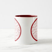 Red Trimmed Template - Hinzufügen eines Fotos Zweifarbige Tasse (Mittel)