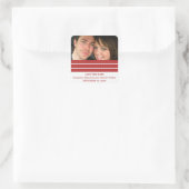 Red Triple Stripe Save the Date Stickers (Tasche)